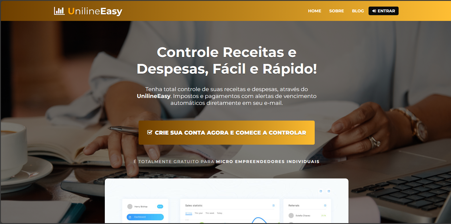 Projeto 1 - Sistema de gestão Financeira